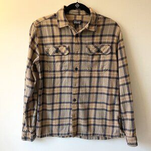 Patagonia Flannel Shirt, Size: S, Color: navy and tan